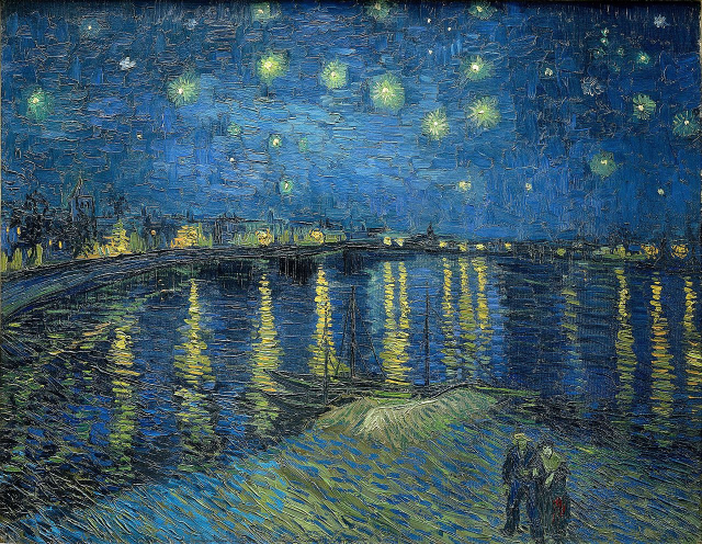 Nuit étoilée sur le RhÎne - Starry night over the RhÎne
